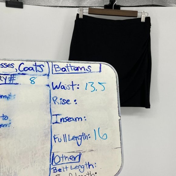 Le chateau black side gathered mini pencil skirt xs - Picture 7 of 8